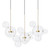 Bubbles 14 Ball Clear Glass LED Feature Cluster Pendant Light - Linear