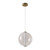 Oslo Round Handblown Clear Glass with LED Light Rod Pendant Light-2
