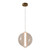 Oslo Round Handblown Clear Glass with LED Light Rod Pendant Light