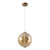 Oslo Round Handblown Amber Glass with LED Light Rod Pendant Light-3 Oslo Round Handblown Amber Glass with LED Light Rod Pendant Light-3