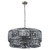 Devine Smokey Black Drum Crystal Pendant Chandelier