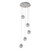 Eun Chrome Tricolour LED Quintuple Lights Cluster Pendant