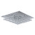Kiak Square Chrome Crystal Close to Ceiling Light