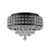 Mosti Black Clear Crystal Close to Ceiling Light