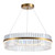 Valkyrie Clear Crystal Golden Ring Tricolour LED Pendant-1