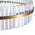 Valkyrie Clear Crystal Golden Ring Tricolour LED Pendant-5