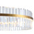 Valkyrie Clear Crystal Golden Ring Tricolour LED Pendant-6