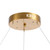 Valkyrie Clear Crystal Golden Ring Tricolour LED Pendant-7