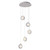Velli Chrome Circular Tricolour LED Quintuple Lights Cluster Pendant-2