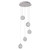 Velli Chrome Circular Tricolour LED Quintuple Lights Cluster Pendant
