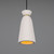 Pando Striped Matt White Satin Brass Pendant Light-1