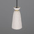 Pando Striped Matt White Satin Brass Pendant Light-2