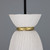 Pando Striped Matt White Satin Brass Pendant Light-3