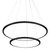 Black Ring Twin Light Core LED Chandelier