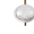Decor Satin Brass Clear Acrylic Crystal Round Pendant Light-3