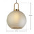 Ellie Acid Glass Brass Solo Pendant Light-2