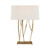 Apen Gilded Iron Console Table Lamp with Linen Shade