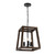 Dalton 3 Light Warm Walnut Country Style Pendant Lamp-2