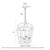 Lacota 4 Light Warm Walnut French Provincial Lantern Pendant-3