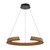 Lucid Wood C-Shaped Touch Dimmable CCT LED Pendant Light