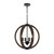 Vestal 4 Light Warm Walnut Spherical Rustic Pendant-2