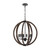 Vestal 6 Light Warm Walnut Spherical Rustic Pendant-1