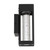 Hollis Clear Bubble Glass Short Black LED Wall Light-1