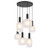 Aosta 6 Light Frosted Glass Black Cluster Pendant-2 Aosta 6 Light Frosted Glass Black Cluster Pendant-2