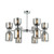 Clarissa Twelve Light Chrome Smoke Glass Chandelier-1