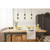 Basildon 3 Light Black and Timber Ring Linear Pendant Light-1
