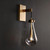 Raindrop Antique Brass Clear Glass Single Wall Light-1