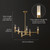 Moda 6 Light Brass Modular Clear Glass Modern Chandelier-5