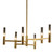 Moda 6 Light Brass Modular Clear Glass Modern Chandelier