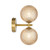 Foscani Diamond Cut Amber Glass Gold Twin Wall Light