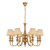 Sheridan Eight Light French Provincial Copper Shaded Chandelier