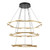 Teresina Black Gold Contemporary Octagonal LED Tiered Chandelier-1