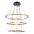 Teresina Black Gold Contemporary Octagonal LED Tiered Chandelier-2
