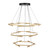 Teresina Black Gold Contemporary Octagonal LED Tiered Chandelier