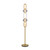 Toledo Multicoloured Glass Brass Floor Lamp-1