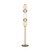 Toledo Multicoloured Glass Brass Floor Lamp