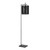 Lucilia Black Braided Fiber Shade Gun Metal Floor Lamp-2