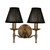 Stanford 2 Light Bronze Wall Lamp - Black