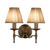 Stanford 2 Light Bronze Wall Lamp - Shimmer Grey