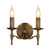 Stanford 2 Light Candle Bronze Wall Lamp
