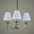 Stanford 3 Light Nickel Chandelier - White-1