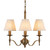 Stanford 3 Light Bronze Chandelier - White
