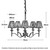Stanford 5 Light Nickel Chandelier - White-2