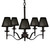 Stanford 5 Light Bronze Chandelier - Black