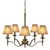 Stanford 5 Light Bronze Chandelier - Shimmer Grey