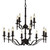 Stanford 12 Light Candle Bronze Chandelier